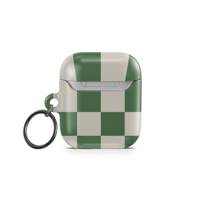 Green Checkers AirPods Case