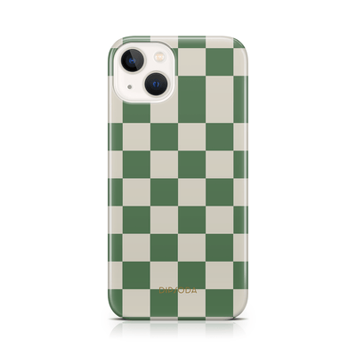 Green Checkers Phone Case