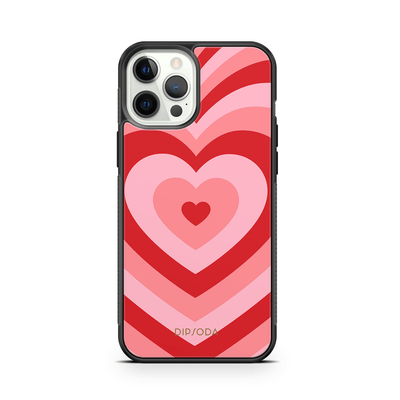 Pink Heart Rubber Phone Case