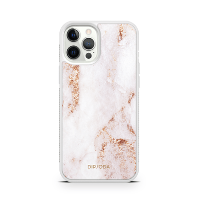 Rose Gold Marble Rubber Phone Case